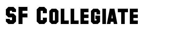 SF Collegiate font preview